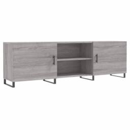 Berkfield Home TV Cabinet Grey Sonoma 150x30x50 cm Engineered Wood - Size: 150 x 30 x 50 cm - thumbnail 1