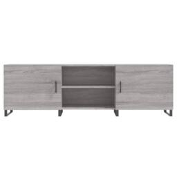 Berkfield Home TV Cabinet Grey Sonoma 150x30x50 cm Engineered Wood - Size: 150 x 30 x 50 cm - thumbnail 5