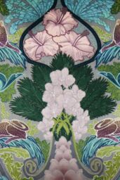 Laurence Llewelyn-Bowen 'Suburban Jungle' Soft Touch Velvet Filled Cushion in Teal - Size: 43 cm x 43 cm - thumbnail 5