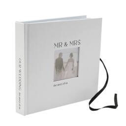 Amore by Juliana Wedding Gift Textured Photo Album Mr & Mrs in White - thumbnail 2