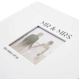 Amore by Juliana Wedding Gift Textured Photo Album Mr & Mrs in White - thumbnail 5