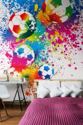 Origin Murals Football Splash Wall Mural - Size: W350 cm x H280 cm - thumbnail 4