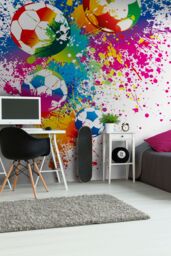 Origin Murals Football Splash Wall Mural - Size: W350 cm x H280 cm - thumbnail 3