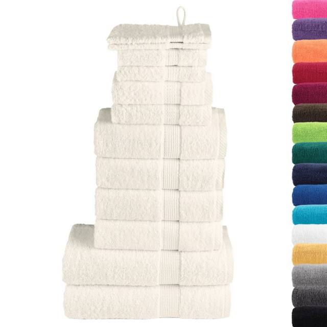 Berkfield Home 12 Piece Premium Towel Set SOLUND Cream 600 gsm - image 1