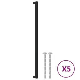 Berkfield Home Cabinet Handles 5 pcs Black 480 mm Stainless Steel - thumbnail 2