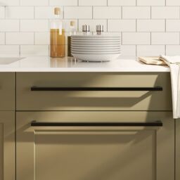 Berkfield Home Cabinet Handles 5 pcs Black 480 mm Stainless Steel