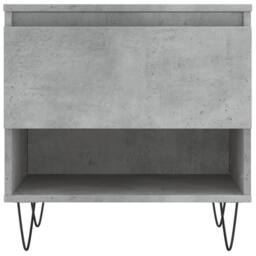 Berkfield Home Coffee Tables 2 pcs Concrete Grey 50x46x50 cm Engineered Wood - Size: 50 x 46 x 50 cm - thumbnail 6