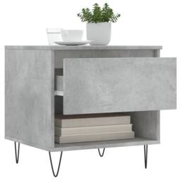 Berkfield Home Coffee Tables 2 pcs Concrete Grey 50x46x50 cm Engineered Wood - Size: 50 x 46 x 50 cm - thumbnail 4