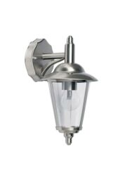 Netlighting Klien 1 Light Outdoor Wall Lantern Polished Stainless Steel Clear Polycarbonate IP44 E27 in Grey - thumbnail 6