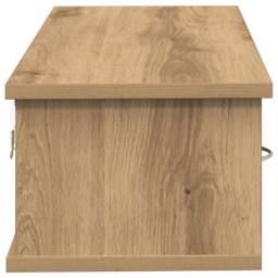 Berkfield Home Wall Cabinet Artisian Oak 88x26x18.5 cm Engineered Wood in Brown - thumbnail 5