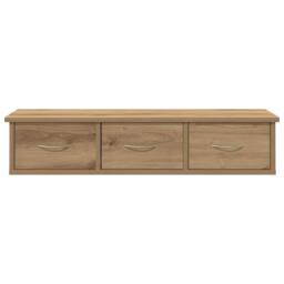 Berkfield Home Wall Cabinet Artisian Oak 88x26x18.5 cm Engineered Wood in Brown - thumbnail 4