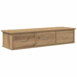 Berkfield Home Wall Cabinet Artisian Oak 88x26x18.5 cm Engineered Wood in Brown - thumbnail 2