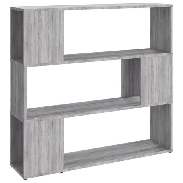 Berkfield Home Book Cabinet/Room Divider Grey Sonoma 100x24x94 cm - Size: 100 x 24 x 94 cm - image 1