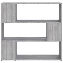 Berkfield Home Book Cabinet/Room Divider Grey Sonoma 100x24x94 cm - Size: 100 x 24 x 94 cm - thumbnail 5