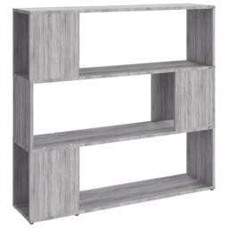 Berkfield Home Book Cabinet/Room Divider Grey Sonoma 100x24x94 cm - Size: 100 x 24 x 94 cm - thumbnail 1