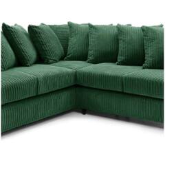 Furniture 786 Hannah Jumbo Cord Scatter Back 2c2 Corner Sofa in Green - thumbnail 4
