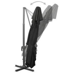 Berkfield Home Cantilever Garden Parasol with Double Top Black 400x300 cm - thumbnail 5