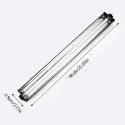 Kelvenix T5 UVB 24W Reptile Light Fixture Kit, 10.0 UVB Lighting Bulb & Hood in Black - thumbnail 2