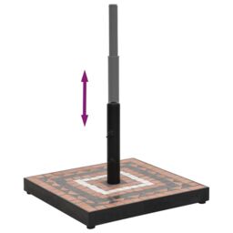 Berkfield Home Parasol Base Terracotta & White Square 12 kg in Brown - thumbnail 4