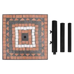 Berkfield Home Parasol Base Terracotta & White Square 12 kg in Brown - thumbnail 5