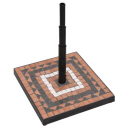 Berkfield Home Parasol Base Terracotta & White Square 12 kg in Brown - thumbnail 3