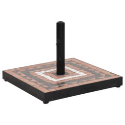Berkfield Home Parasol Base Terracotta & White Square 12 kg in Brown - thumbnail 1