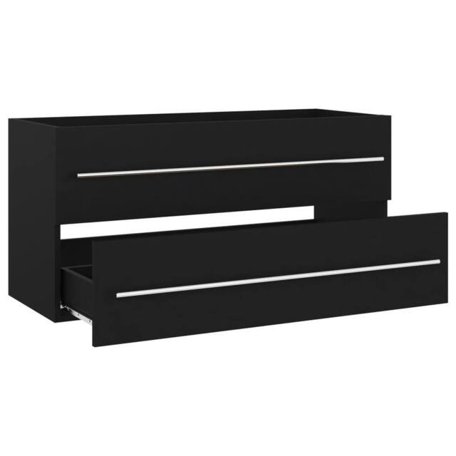 Berkfield Home Sink Cabinet Black 100x38.5x48 cm Engineered Wood - image 1