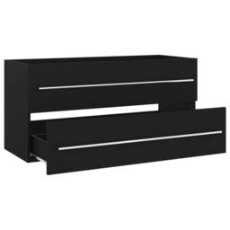 Berkfield Home Sink Cabinet Black 100x38.5x48 cm Engineered Wood - thumbnail 1