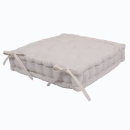 Harbour Housewares Deluxe Square Seat Pad - 40 x 40cm in Cream - Size: 40 x 40 cm - thumbnail 1