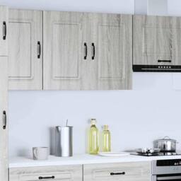 Berkfield Home Kitchen Wall Cabinet Kalmar Grey Sonoma Engineered Wood - thumbnail 1