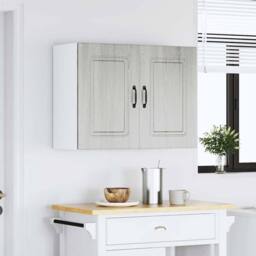 Berkfield Home Kitchen Wall Cabinet Kalmar Grey Sonoma Engineered Wood - thumbnail 3