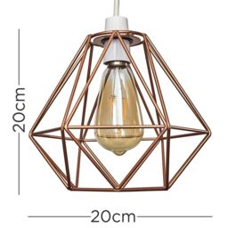 ValueLights Diablo Industrial Pair of Copper Ceiling Pendant Shade - thumbnail 6