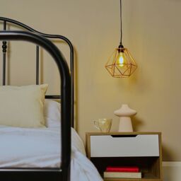 ValueLights Diablo Industrial Pair of Copper Ceiling Pendant Shade - thumbnail 1