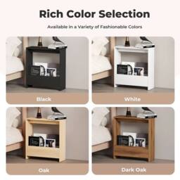 Nordara Slim Narrow Side End Table Sofa Accent Table in Black - Size: 100 cm x 80 cm - thumbnail 6