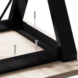 Berkfield Home Dining Table Legs Y-Frame 160x80x73 cm Steel in Black - Size: 160 x 80 x 73 cm - thumbnail 8