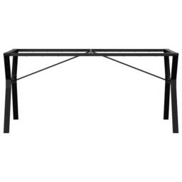 Berkfield Home Dining Table Legs Y-Frame 160x80x73 cm Steel in Black - Size: 160 x 80 x 73 cm - thumbnail 4