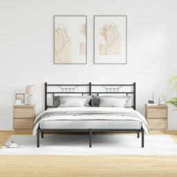 Berkfield Home Bedside Cabinets with LED Lights 2 pcs Sonoma Oak 39x34.5x50 cm in Brown - thumbnail 5
