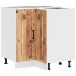 Berkfield Home Kitchen Corner Base Cabinet Kalmar Old Wood Engineered Wood in Brown - thumbnail 3
