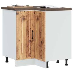 Berkfield Home Kitchen Corner Base Cabinet Kalmar Old Wood Engineered Wood in Brown - thumbnail 2