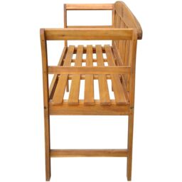 Berkfield Home Garden Bench 157 cm Solid Acacia Wood in Brown - thumbnail 3