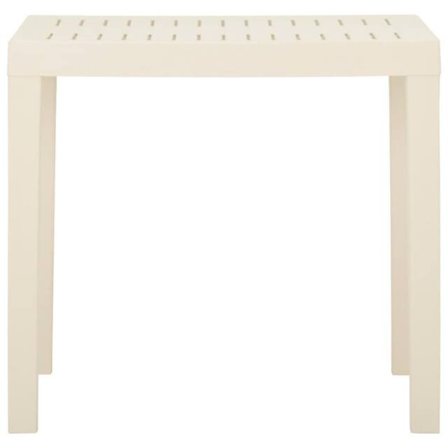 Berkfield Home Garden Table White 79x65x72 cm Plastic - Size: 79 x 65 x 72 cm - image 1