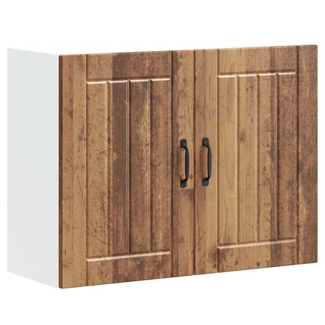Berkfield Home Kitchen Wall Cabinet Lucca Old Wood Engineered Wood in Brown - image 1