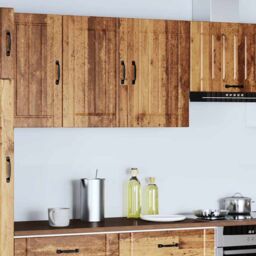 Berkfield Home Kitchen Wall Cabinet Lucca Old Wood Engineered Wood in Brown - thumbnail 3