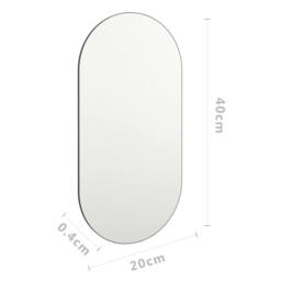 Berkfield Home Mirror 40x20 cm Glass in White - thumbnail 6