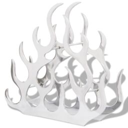 Berkfield Home Wine Stand for 11 Bottles Silver Aluminium - thumbnail 2