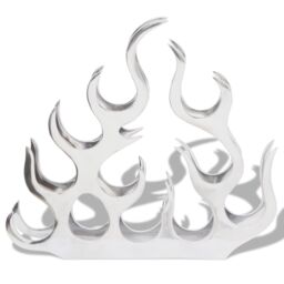 Berkfield Home Wine Stand for 11 Bottles Silver Aluminium - thumbnail 3