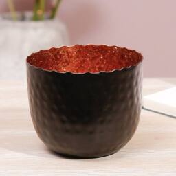 Dibor Traditional Large Copper & Black Tealight Holder Candle Holder - thumbnail 1