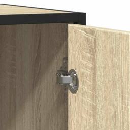 Berkfield Home Sideboard Sonoma Oak 92x35x76 cm Engineered Wood in Light Tan - Size: 92 x 35 x 76 cm - thumbnail 8