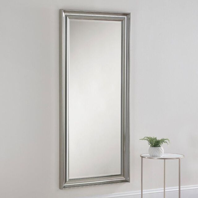Yearn Mirrors Yearn Scooped Silvery Champagne Full Length Mirror 168.5x77cm in Silver - Size: 168.5x77 cm - image 1