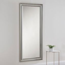 Yearn Mirrors Yearn Scooped Silvery Champagne Full Length Mirror 168.5x77cm in Silver - Size: 168.5x77 cm - thumbnail 1